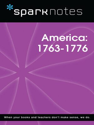 cover image of Pre-Revolutionary America (1763-1776) (SparkNotes History Note)